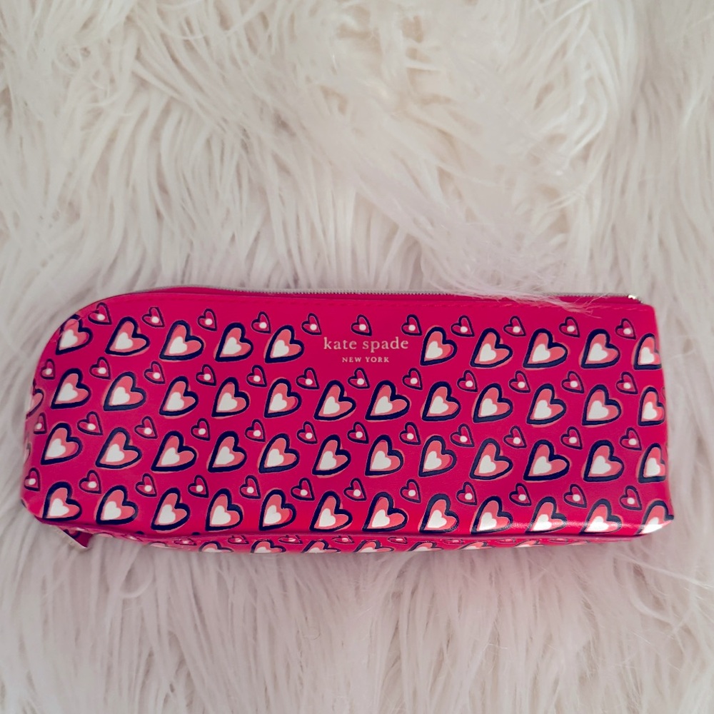Kate Spade Vibrant Red Heart Pouch